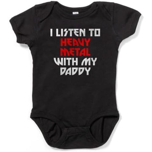 CafePress I Listen to Heavy Metal with My Daddy Baby Bodysui Infant Baby Bodysuit Romper