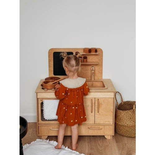Pretend Play Kitchen, Wood Kitchen Play, Montessori Furniture for Kids Room, Girl Birthday Gift, Kid Play Kitchen, Birthday Gift for Toddler