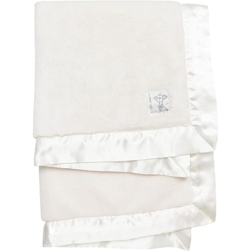 Little Giraffe Posh Mink Baby Blanket - Double-Sided Ultra Soft Plush Fabric, for New Moms, Newborn Must-Have for Girls & Boys, Cozy & Cuddly Comfort Blanket, 29" x 35", Cream