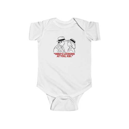 Movie Quote Baby Onesie, Here's Looking at You Kid, Cute Baby Clothes, Baby Shower Gift, Newborn Outfit, Kids Fashion, Funny Baby Onesie