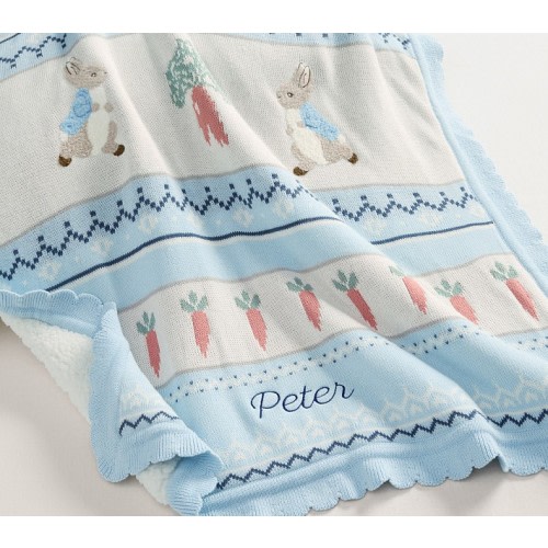 Peter Rabbit™ Garden Fair Isle Heirloom Baby Blanket