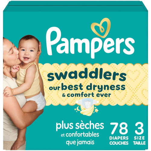 Pampers Swaddlers Diapers, Size 3 (13-26 lbs), Absorbent, Keeps Baby Dry and Comfortable, Skin Safe Disposable Baby Diaper - Walmart.ca