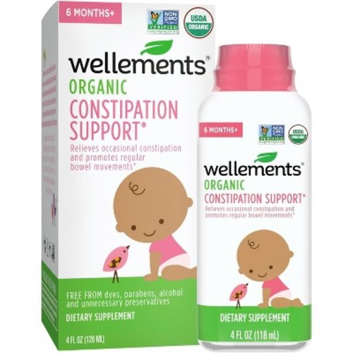 Wellements - Organic Constipation Support Constipation Relief For Infants, Babies & Toddlers, 4 Oz