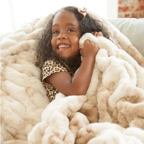 Cotton Candy Caramel Hugs Blanket | Minky Couture