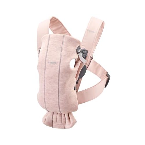 BabyBjörn Baby Carrier Mini, Light Pink, 3D Jersey | Infant Carrier (7-25 lbs), Ergonomic, Easy-to-Use