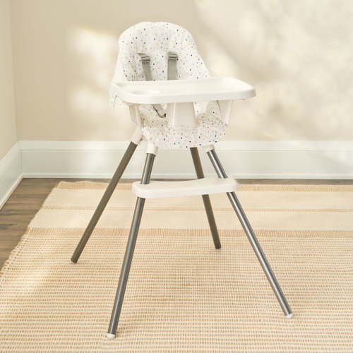 Regalo Baby High Chair with Attachable Tray and 5-Point Harness, 6-36 Months, Jelly Bean Print