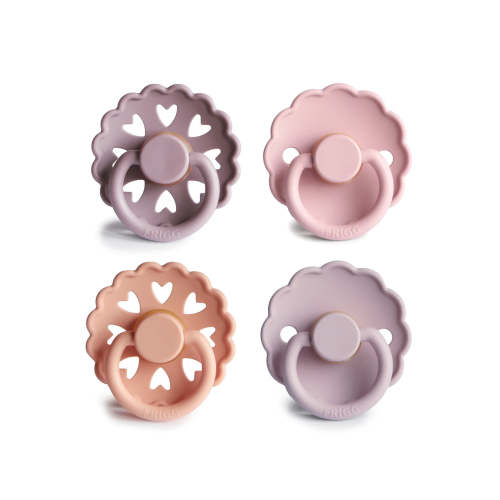 4-Pack Natural Rubber Pacifiers, Sunset Bliss