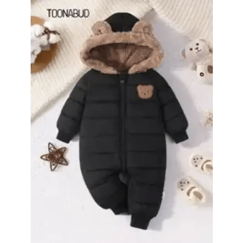 Cute Bear Thickened Warm Baby and Newborn One-Piece Bodysuit, Winter Onesie Snowsuit, Infant Outdoor Bodysuit, Easy to Match, Halloween Thanksgiving Christmas Gift, Newborn Onesies, Baby Clothing, Snow Suit for Babies - TikTok Shop