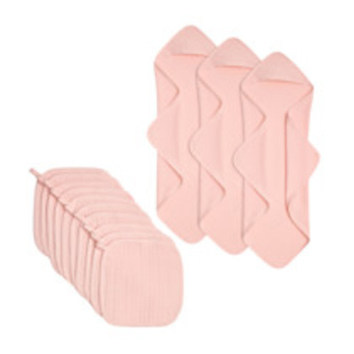 Small Story Organic Cotton Muslin Bath Set - Pink Hues