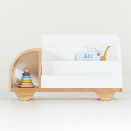 Pottery Barn Kids Wood 4-Shelf Truck Bookcase