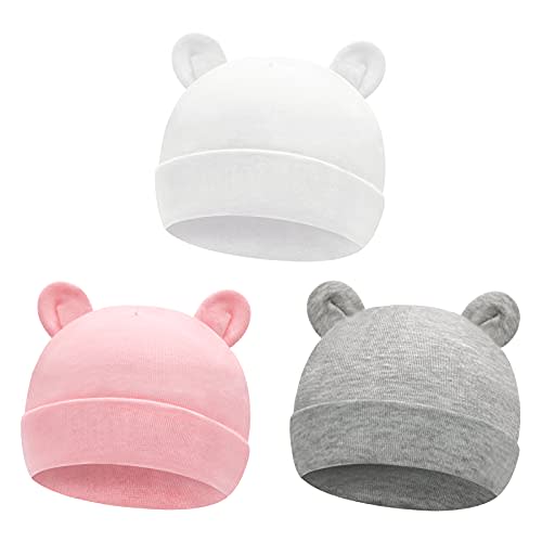 Sarfel Newborn Baby Boy Hats Cotton Baby Beanie Hospital Girl Hat Infant 0-6 Months Unisex