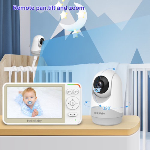 5.0" IPS LCD Digital Wireless Video Baby Monitor with Mount