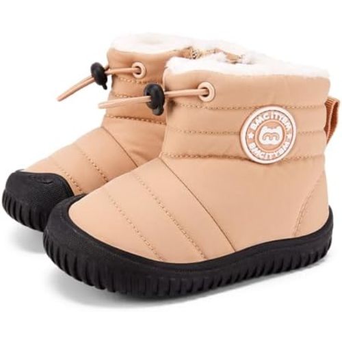 BMCiTYBM Toddler Baby Snow Boots Winter Shoes Boys Girls Cold Weather Baby Faux Fur Shoes