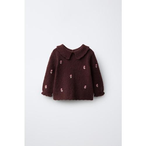 BOBBLE-KNIT JUMPER - Dark burgundy | ZARA United States