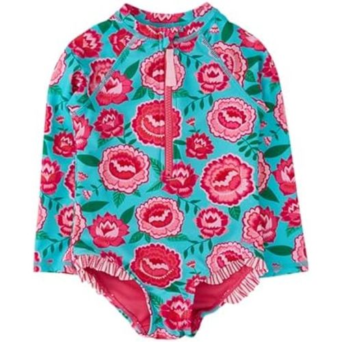 RuffleButts Girls Rash Guard - One Piece Baby Swimsuit UPF 50+