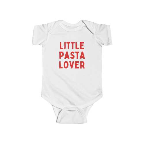 Cute Italian Infant Bodysuit - Little Pasta Lover, Baby Shower Gift, Toddler Clothes, Funny Baby Outfit, New Parent Gift, Cute Baby Wear
