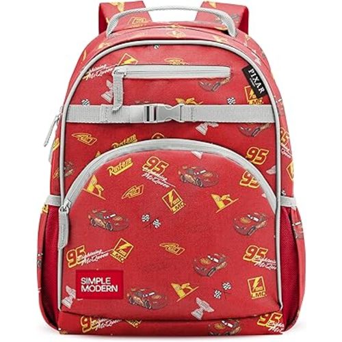 Simple Modern Large Disney Kids Backpack for School Girls and Boys | Elementary Backpack for Teen | Fletcher Collection | Kids - 16" tall | Cars Lightning Speed