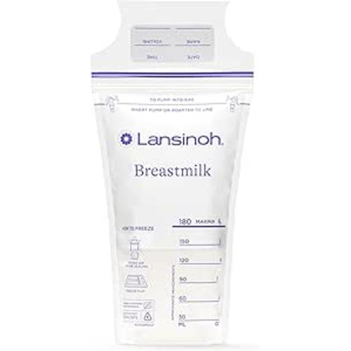 Lansinoh Breastmilk Storage Bags, 100 Count, BPA Free and BPS Free (Packaging May Vary)