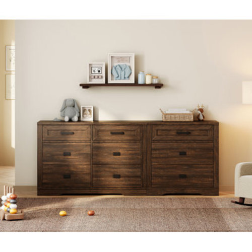 Gracie Oaks Laziza Modern Farmhouse Wooden Dresser Combo With 9 Drawers For Kids & Reviews | Wayfair