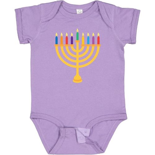 inktastic Hanukkah Menorah Candles Baby Bodysuit