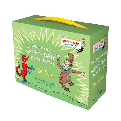 The Little Green Boxed Set of Bright and Early Board Books: Fox in Socks; Mr. Brown Can Moo! Can You?; There's a Wocket in My Pocket!; Dr. Seuss's ABC