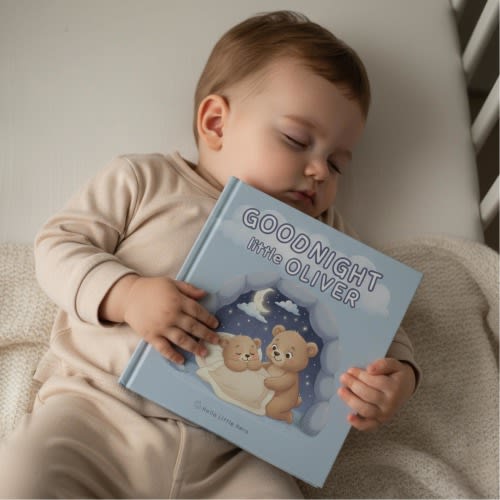 Personalized Baby book with Name 1st First Birthday gift kids Boy Girl grandchild baby shower Custom bedtime Children's storybook newborn