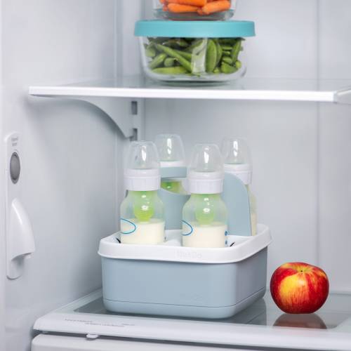 Silicone Baby Bottle Carrier: Universal Fit, BPA-Free, Baby Blue