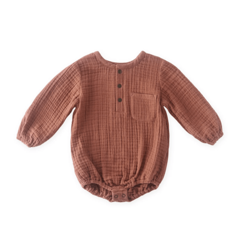 Muslin One-Piece | Color: Sienna | Size: 12-18 months