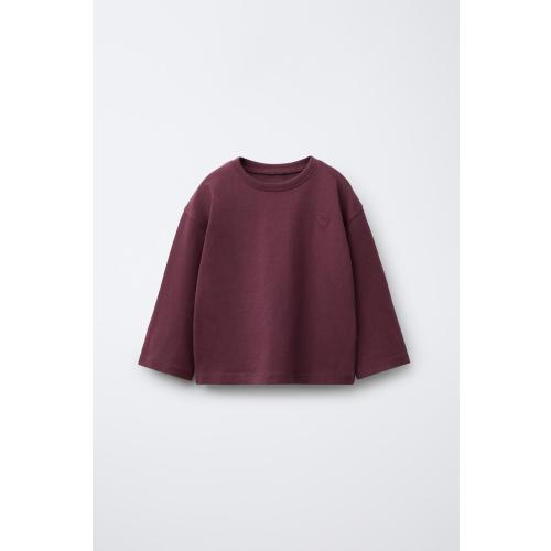 BASIC EMBROIDERED HEART T-SHIRT - White | ZARA United States