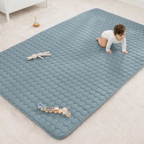 Premium Play Mat - Soft And Comfortable Kids & Toddler Play Mat With Non-slip Bottom By Comfy Cubs - Blush, Rectangle, 48x72