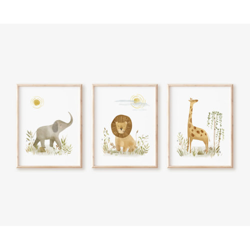 Nemo and Her Safari Art Print Set - Unframed | Wayfair