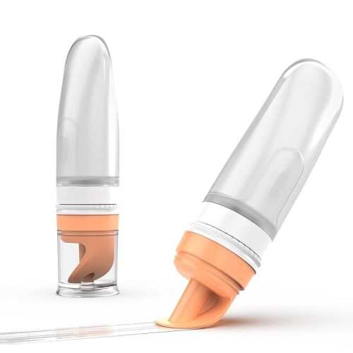 Eli & Ali Swiper Tube - Diaper Rash Cream Dispenser/Applicator with Travel Size Refillable Silicone Tube for Creams, Chest Rubs, etc. - Alternative to Diaper Cream Spatula, Grey, 1 Pack