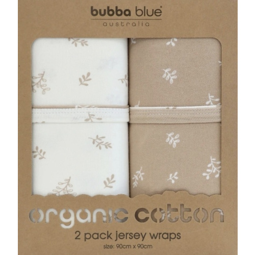 Bubba Blue Organic Cotton 2pk Jersey Swaddle Wraps | babaloo