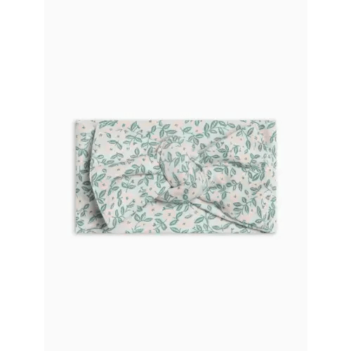 Colored Organics Hattie Bow Wrap - Arbor Floral / Powder + Shell