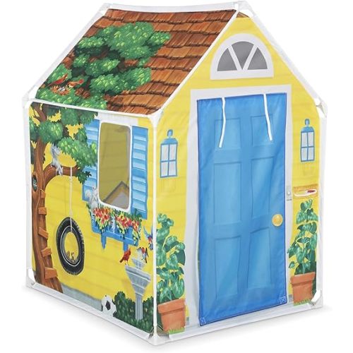 Melissa & Doug Cozy Cottage Fabric Play Tent and Storage Tote , Yellow