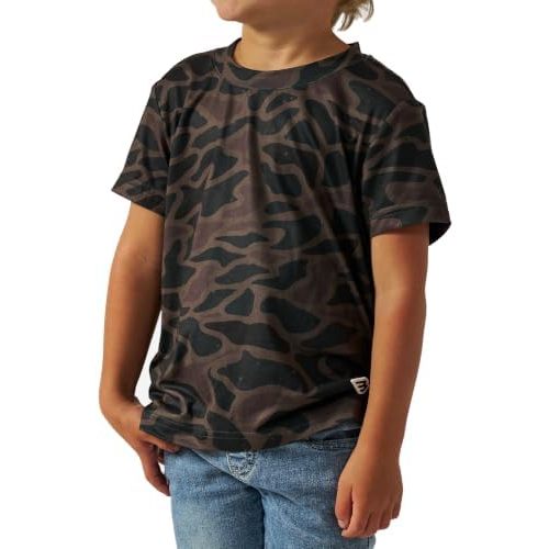 Burlebo Youth Go to Tee Lightweight Performance T Shirt for Kids, Breathable Athletic Short Sleeve Shirt