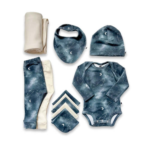 Bamboo Baby Capsule Gift Box - Night Sky & Cream | Little & Lively