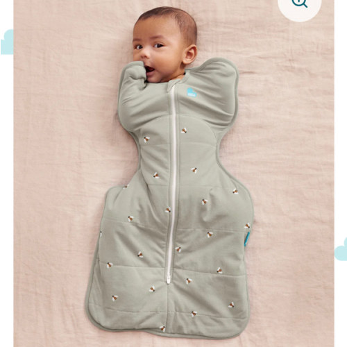 Swaddle Up™ 2.5 TOG Cotton Olive Bees