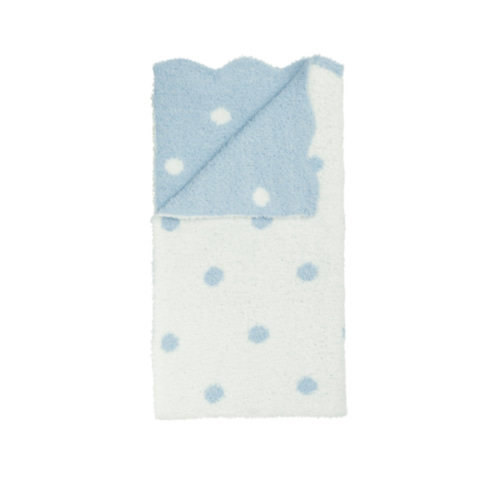 Blue Dot Chenille Throw Blanket | Soft Knit Comfort with Dual Pattern | Mud Pie