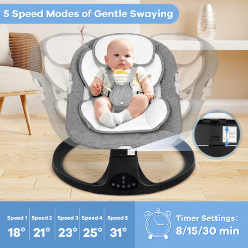 Zoomie Kids Portable Baby Swings, Baby Bouncer,baby Swings With Music Speaker, Seat With 3 Adjustment Modes, 10 Soothing Lullabies, 5 Speed Settings, Dual Power Option Remote Control,baby Bouncer,baby Cradle, Baby Needs | Wayfair