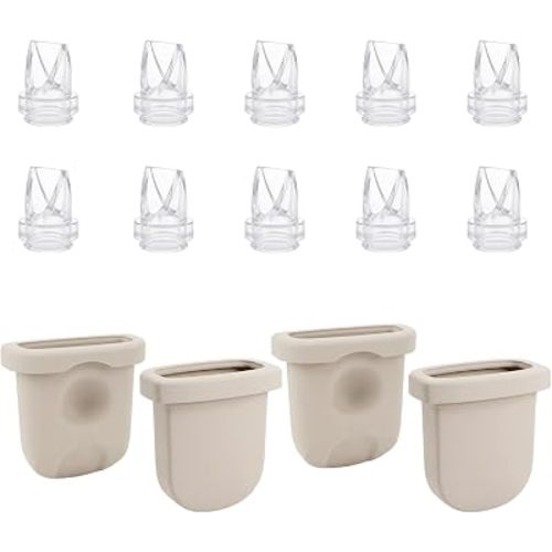 RUKANG 14PCS Replacement Parts for Eufy Breast Pump, 10pcs Duckbill Valves & 4pcs Silicone Diaphragms Compatible with eufy S1 Pro/S1/E10/E20 Pump