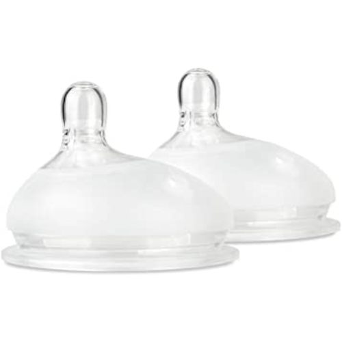 Olababy Gentle Bottle Silicone Replacement Nipple 2 Pack (0-3 Months/Preemie Flow)