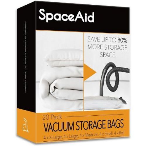 20 Pack Vacuum Storage Bags(4 Jumbo/4 Large/4 Medium/4 Small/4 Roll), Space Saver Sealer Compression Bags : Target