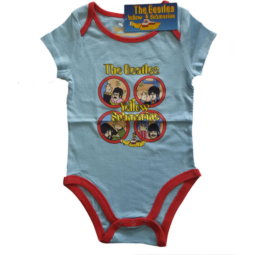 The Beatles Kids Infant Baby Romper Grow Yellow Submarine Portholes