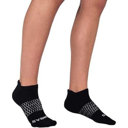 BOMBAS Women's 4 pack Solid Ankle Socks, Size Medium, Black