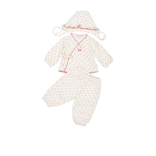 Gauze Three Piece Set - Cherry