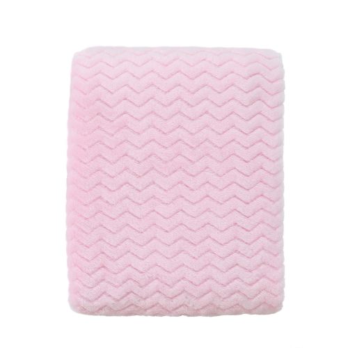 CREVENT 30''X40'' Cozy Fluffy Warm Fleece Infant Blanket for Girls & Boys Toddler Crib Cot Stroller - Wave Baby Pink