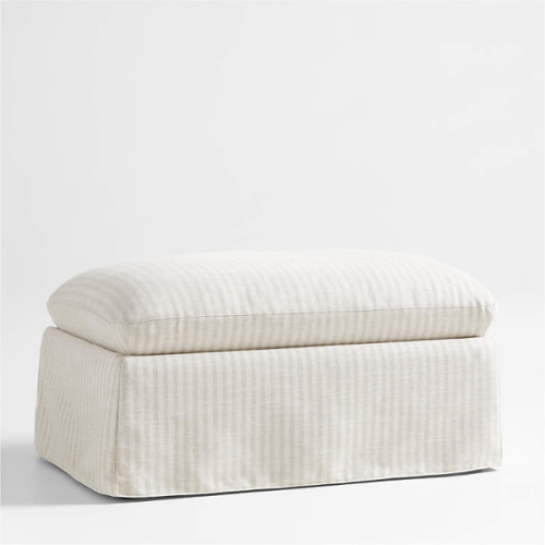 Ever Striped Slipcovered Storage Nursery Ottoman by Leanne Ford