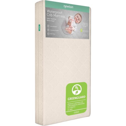 Newton Baby Waterproof Crib Mattress, Breathable & Washable - Sandstone