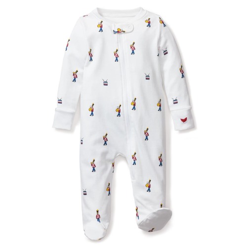 Toy Soldier Fitted Pima Cotton Romper, 0-3M